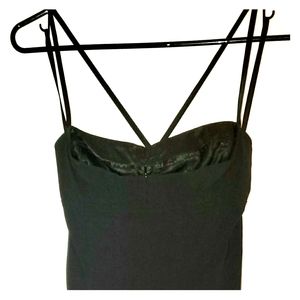 Black Express Lace Up Stretch Dress